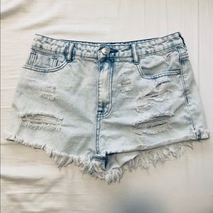 Frayed Denim Shorts